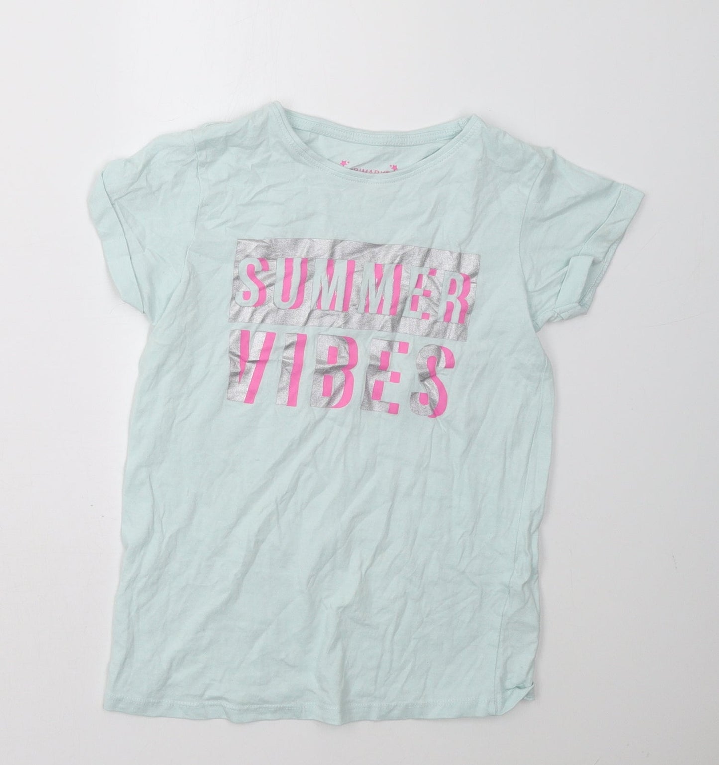 Primark Girls Green   Basic T-Shirt Size 10-11 Years