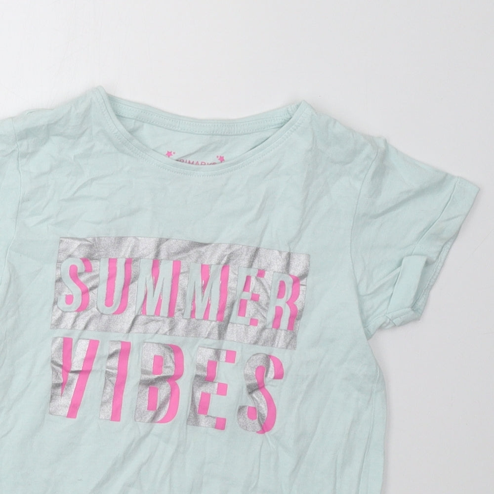Primark Girls Green   Basic T-Shirt Size 10-11 Years