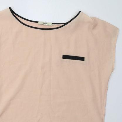 Womens UK Size L Oasis Pink Basic Blouse