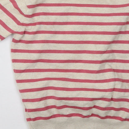 Primark Womens Pink Striped  Cardigan Jumper