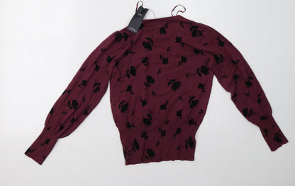 Womens UK Size 8 Marks and Spencer Purple Pullover Sweatshirt