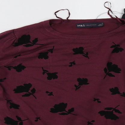 Womens UK Size 8 Marks and Spencer Purple Pullover Sweatshirt