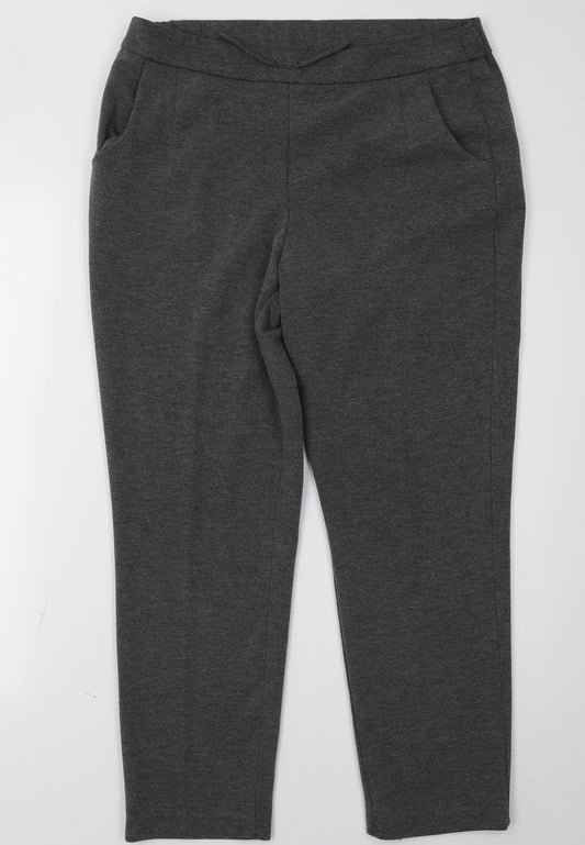 Womens UK Size 12 bonmarch Regular Fit  Grey Trousers