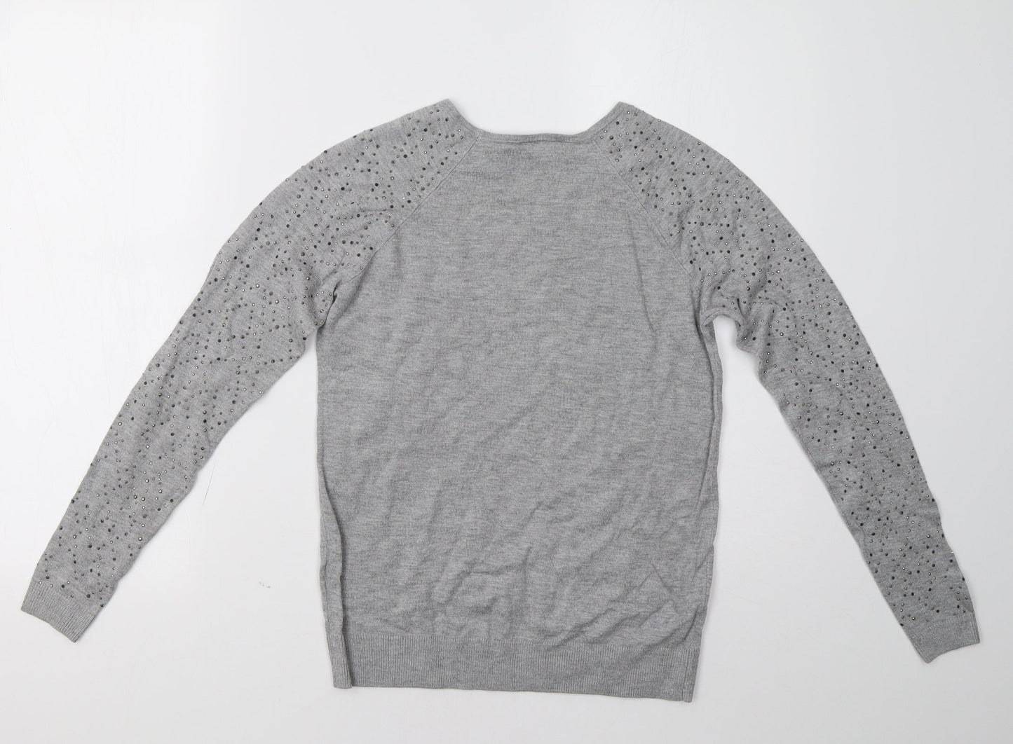 Warehouse Womens Grey   Pullover Sweatshirt Size 10