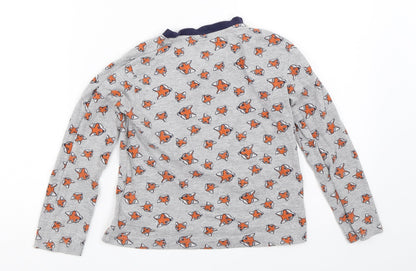 Back view of Primark boys’ grey solid pyjama top, size 7-8, years