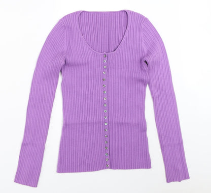 Womens UK Size XS Preworn Purple Pullover Jumper