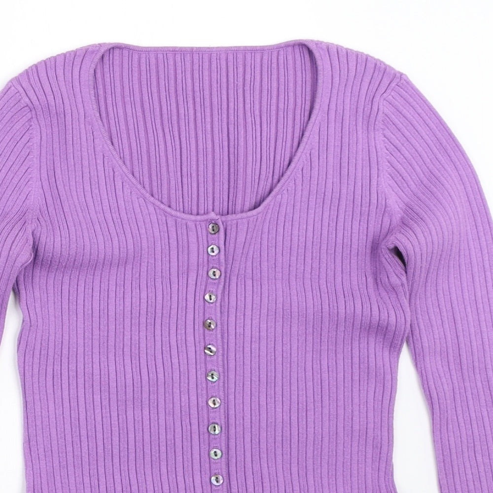 Womens UK Size XS Preworn Purple Pullover Jumper
