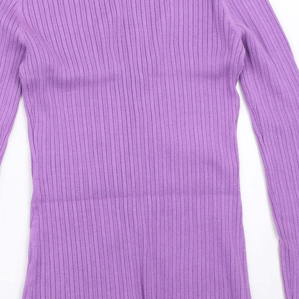 Womens UK Size XS Preworn Purple Pullover Jumper