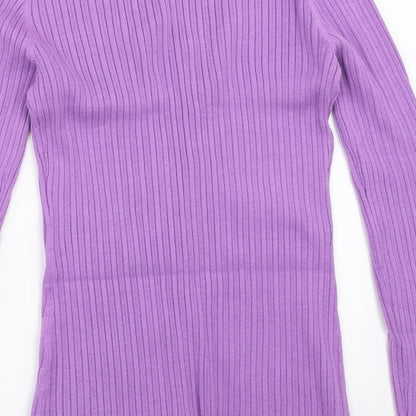 Womens UK Size XS Preworn Purple Pullover Jumper