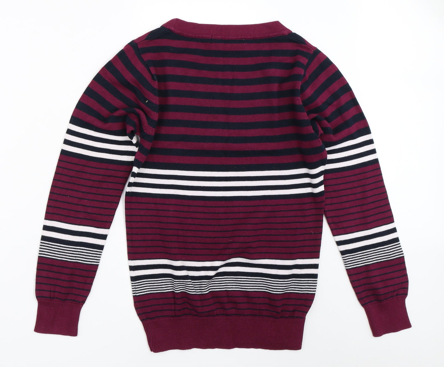 EWM Womens Purple Striped  Pullover Jumper Size S