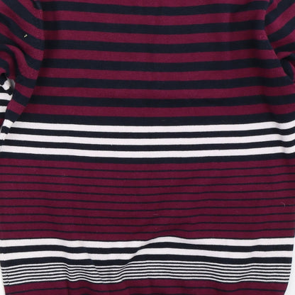 EWM Womens Purple Striped  Pullover Jumper Size S