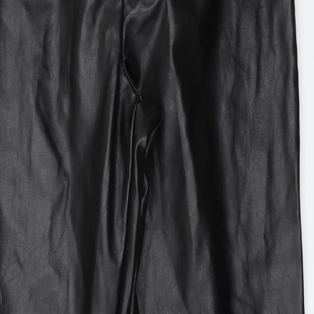 Womens UK Size 8 Missguided Regular Fit  Black Trousers