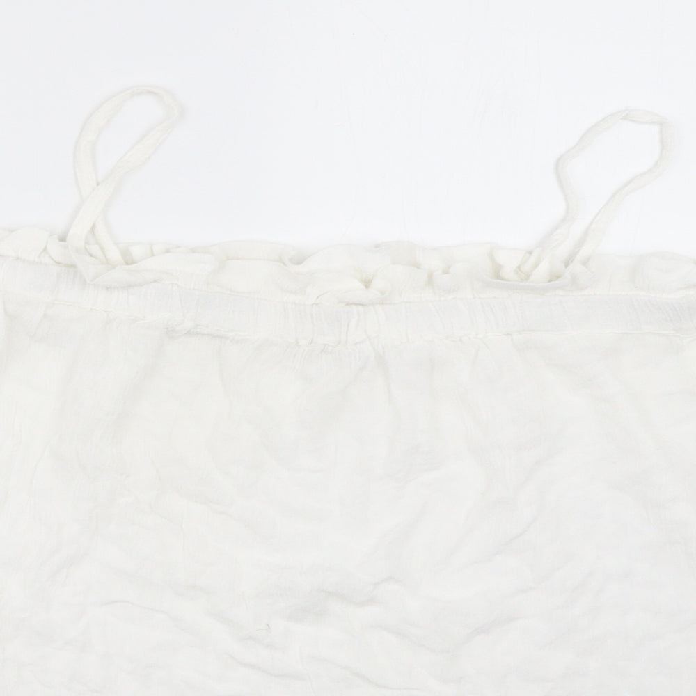 Womens UK Size 10 River Island White Basic Blouse