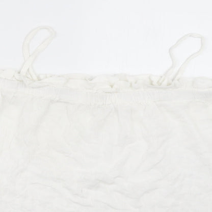 Womens UK Size 10 River Island White Basic Blouse