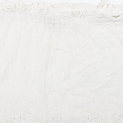 Womens UK Size 10 River Island White Basic Blouse
