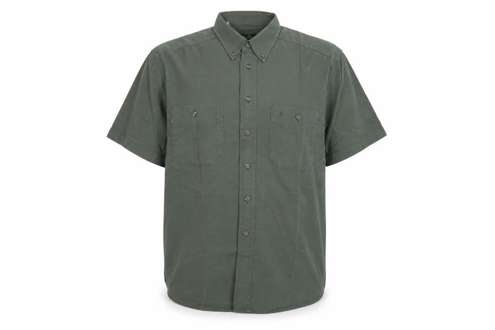 Mens UK Size L Melka Casual Green  Button-Up Short Sleeve Casual Shirt