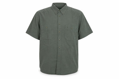 Mens UK Size L Melka Casual Green  Button-Up Short Sleeve Casual Shirt