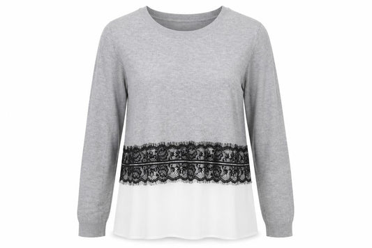 Front view of Peacocks women’s grey basic blouse, size UK 12