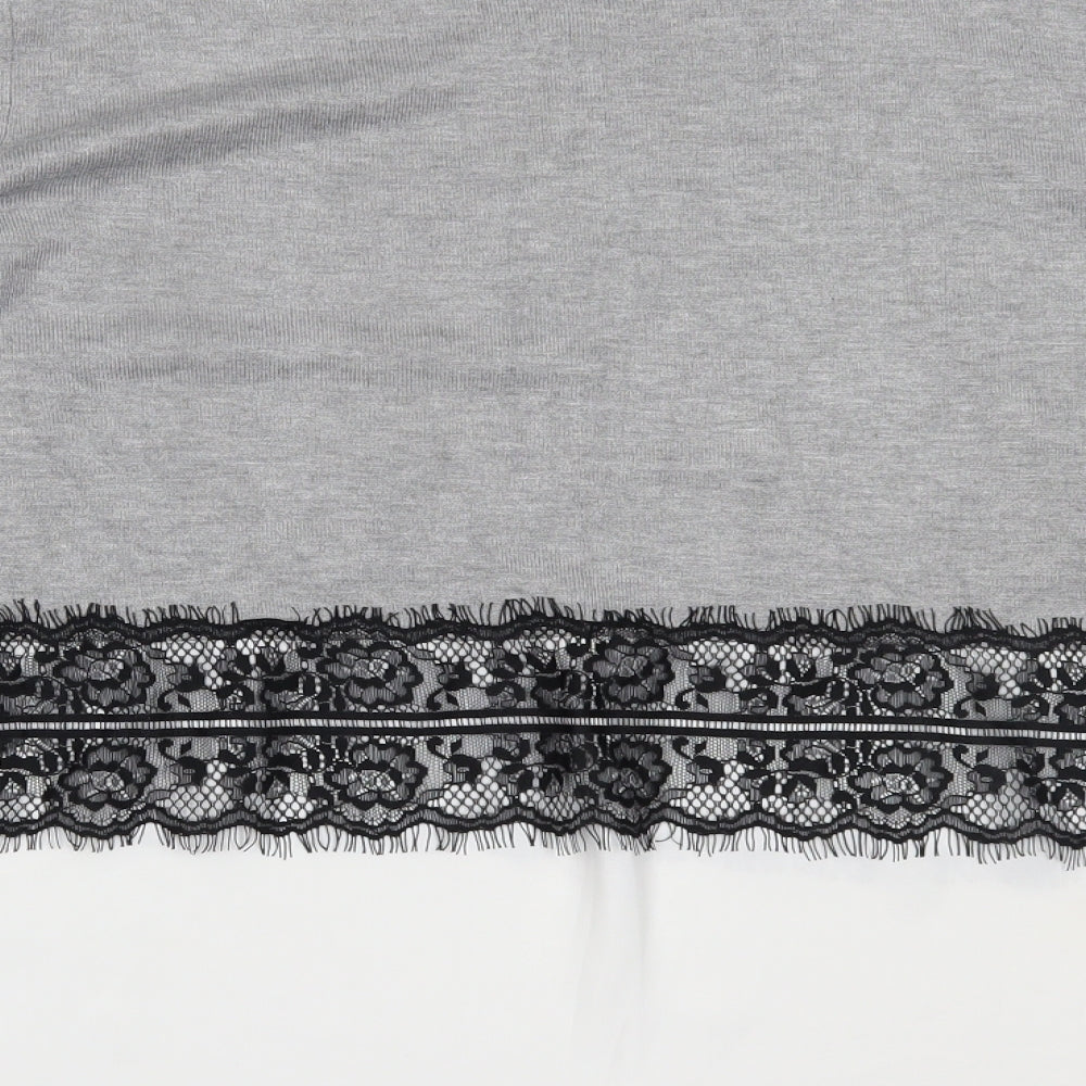 Womens UK Size 12 Peacocks Grey Basic Blouse
