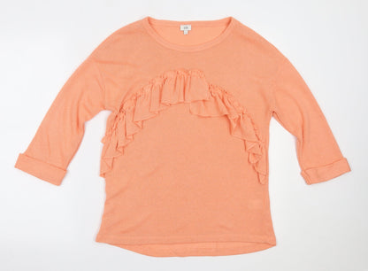 Womens UK Size 10 River Island Orange Basic Blouse