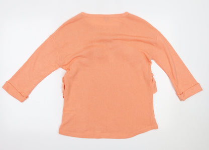 Womens UK Size 10 River Island Orange Basic Blouse