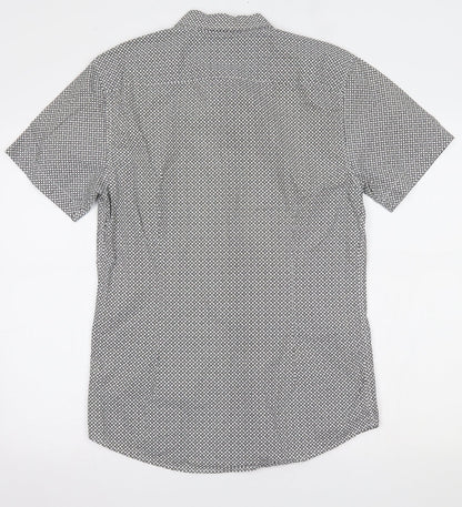 Mens UK Size M Burton White  Button-Up Short Sleeve Casual Shirt