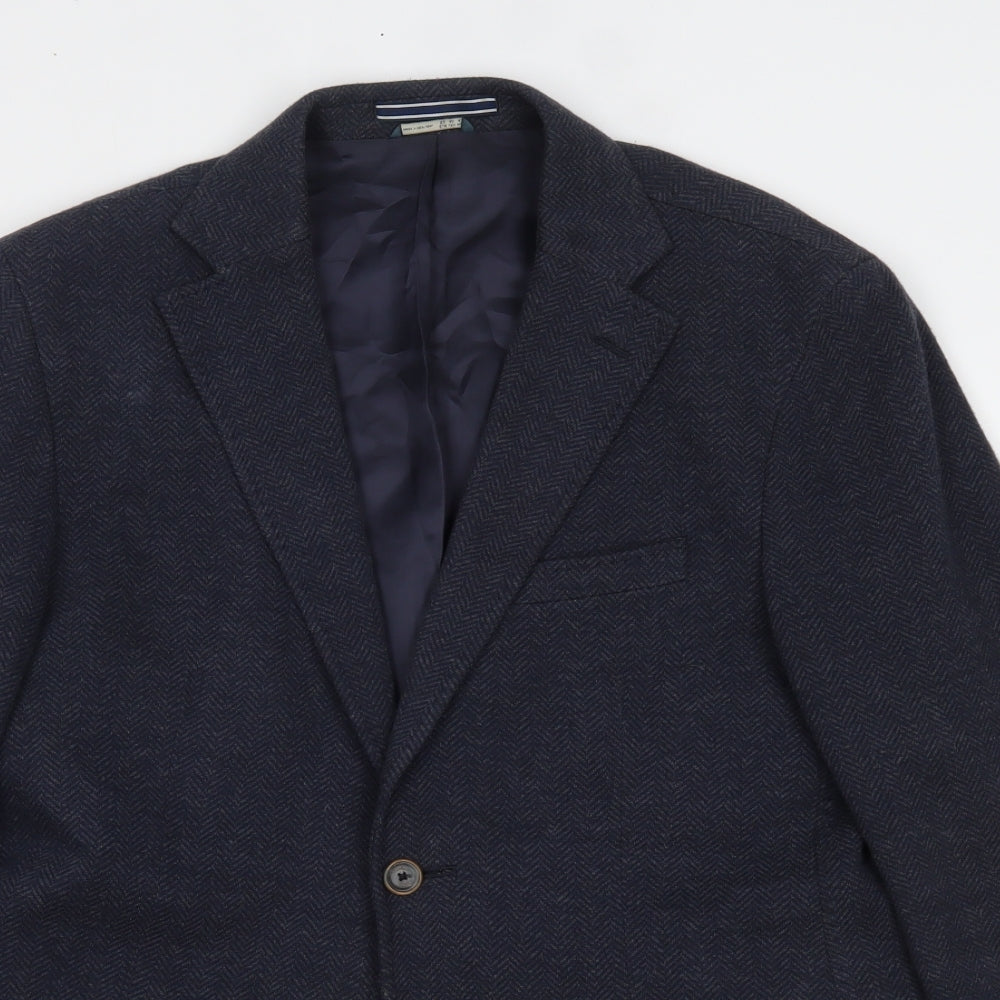 Mens UK Size 40 Preworn Regular Blue Suit Jacket