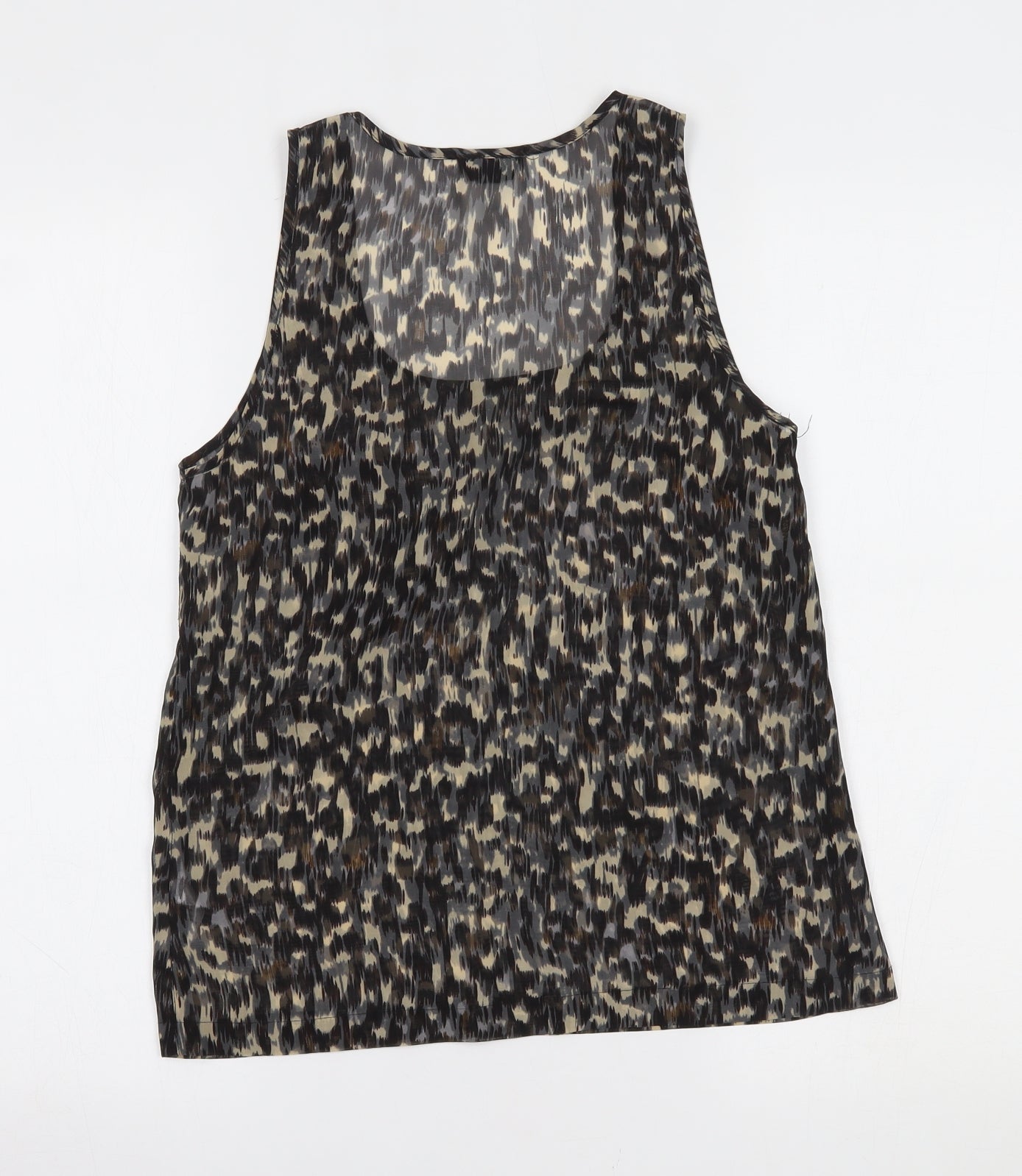 Womens UK Size 8 Topshop Brown Basic Tank