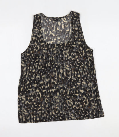 Womens UK Size 8 Topshop Brown Basic Tank