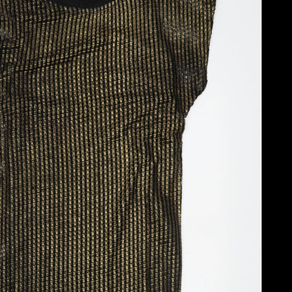 River Island Womens Gold   T-Shirt Dress  Size 8
