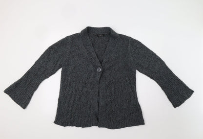 Womens UK Size M BM Grey Cardigan Jumper