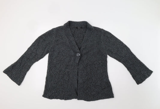 Womens UK Size M BM Grey Cardigan Jumper