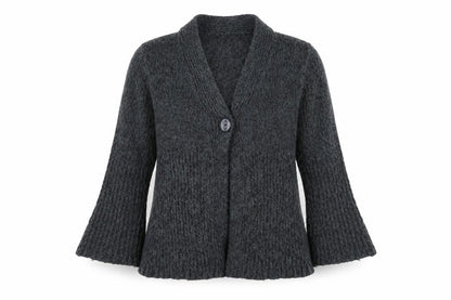 Bonmarché Womens Grey Cardigan Jumper Size M