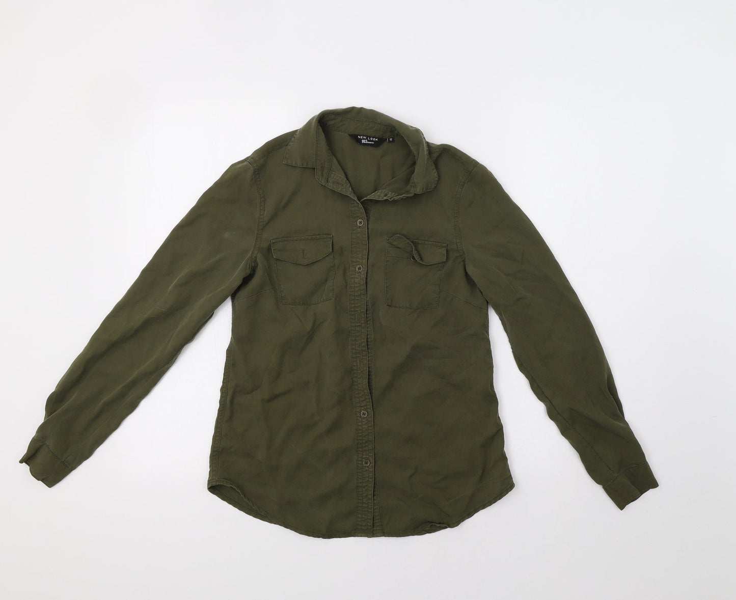 New Look Girls Green   Basic Button-Up Size 12 Years