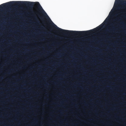 Brand and care label for Akemi+Kin women’s blue jumper, size S
