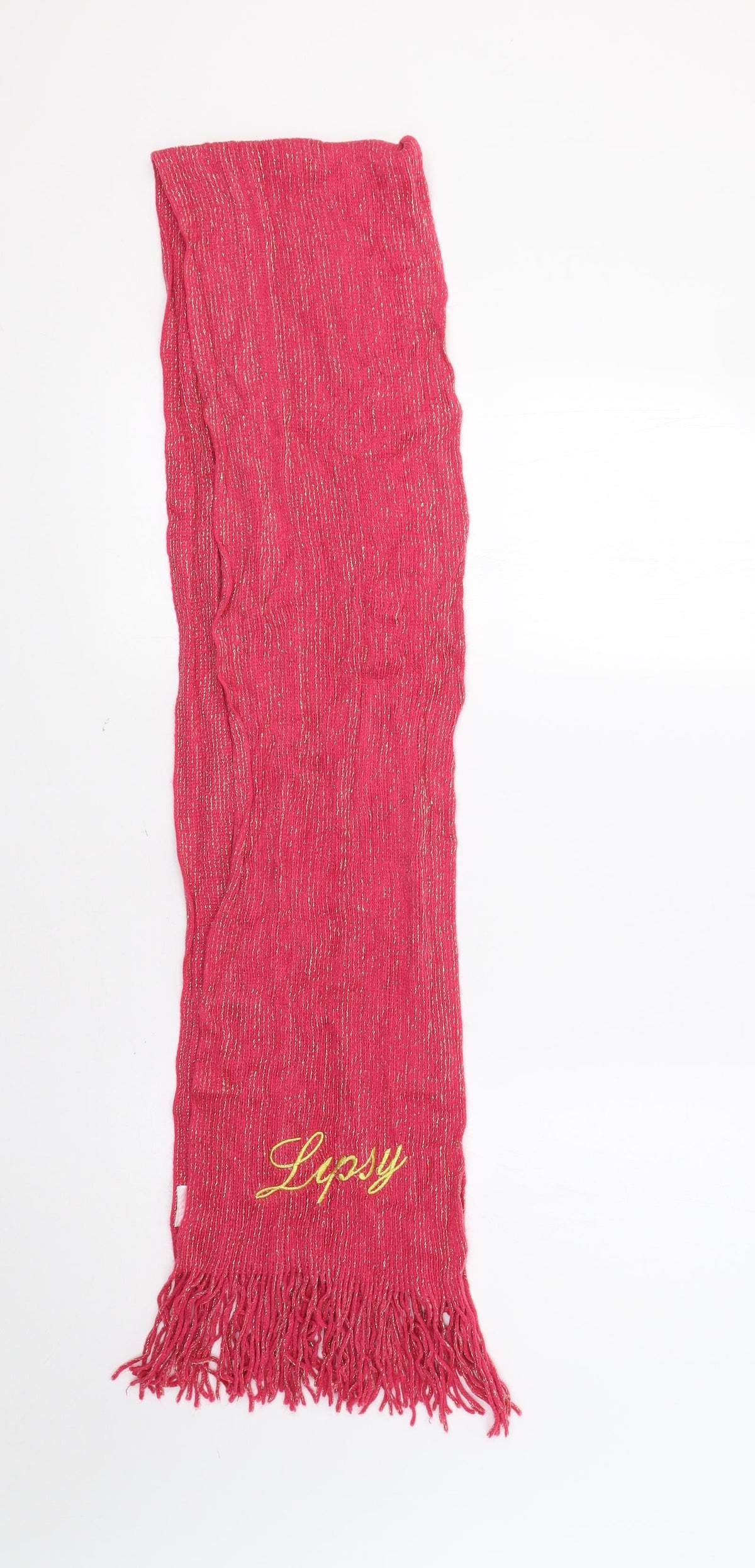 Front view of Avon women’s pink scarf