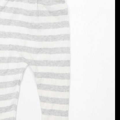 Matalan Baby Grey Striped  Jogger Trousers Size 6-9 Months
