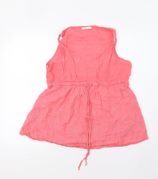 M&S Womens Pink Floral  Basic Tank Size 12