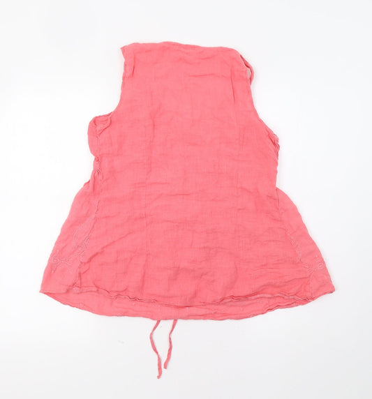 M&S Womens Pink Floral  Basic Tank Size 12