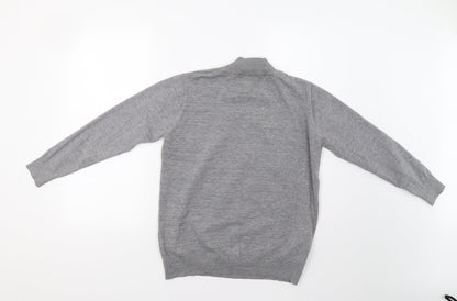 Back view of Lian women’s grey jumper, size M, - sequin detail