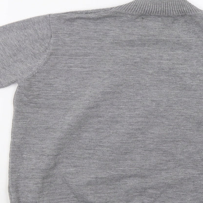 Brand and care label for Lian women’s grey jumper, size M, - sequin detail