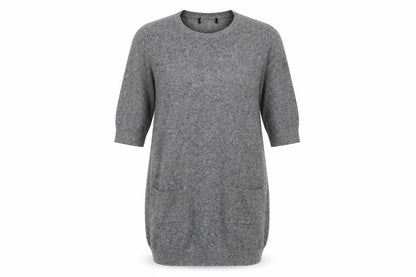 Front view of Primark women’s grey jumper dress, size UK 8