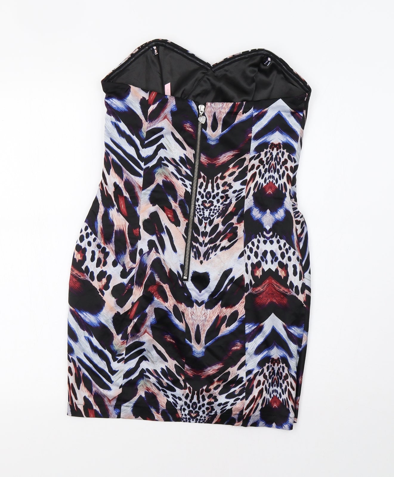Lipsy Womens Multicoloured Animal Print  Mini  Size 10  - Embellished