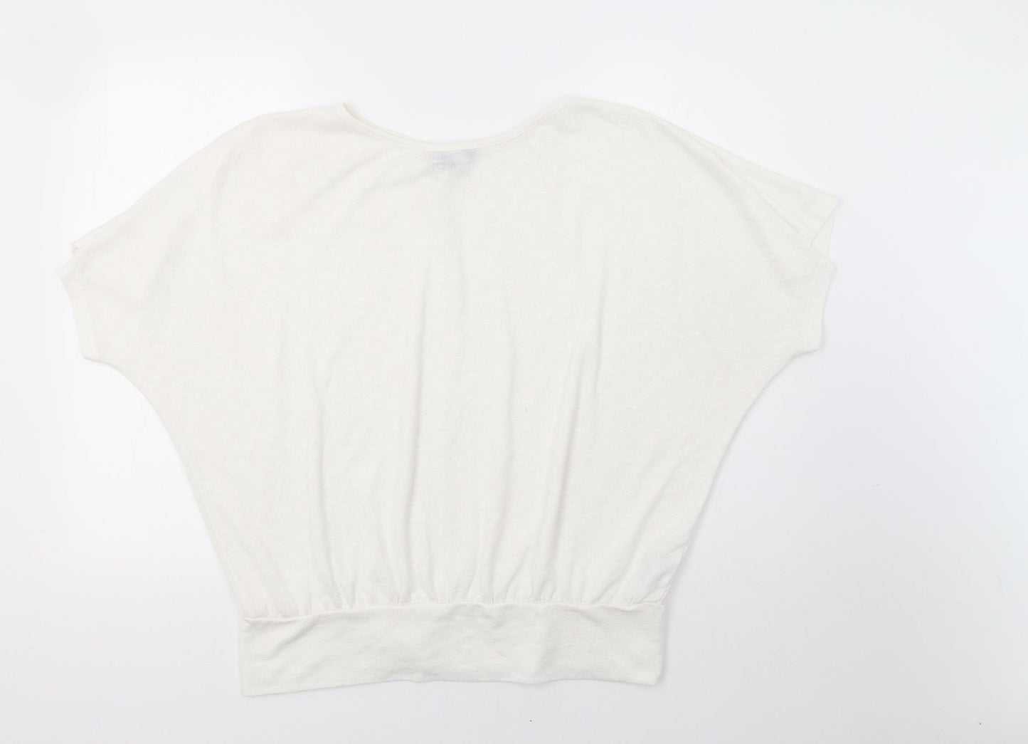 Womens UK Size L New Look White Basic Blouse