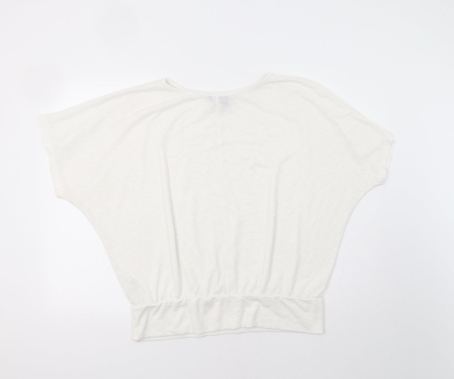 Womens UK Size L New Look White Basic Blouse