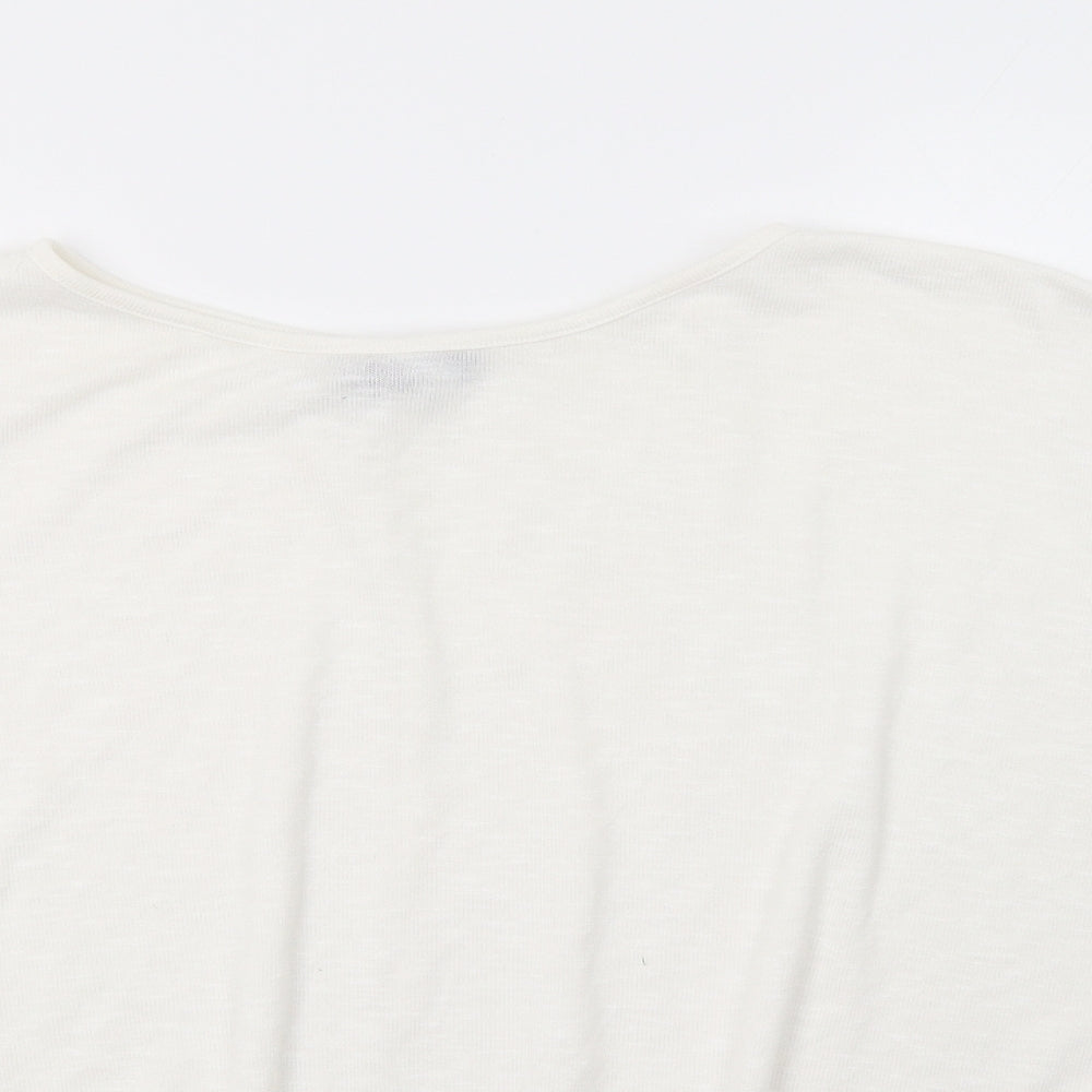Womens UK Size L New Look White Basic Blouse
