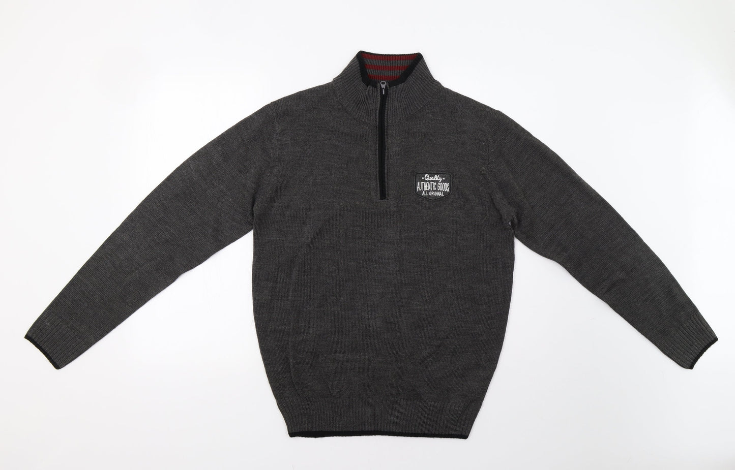 Norsons Mens Grey   Henley Jumper Size M