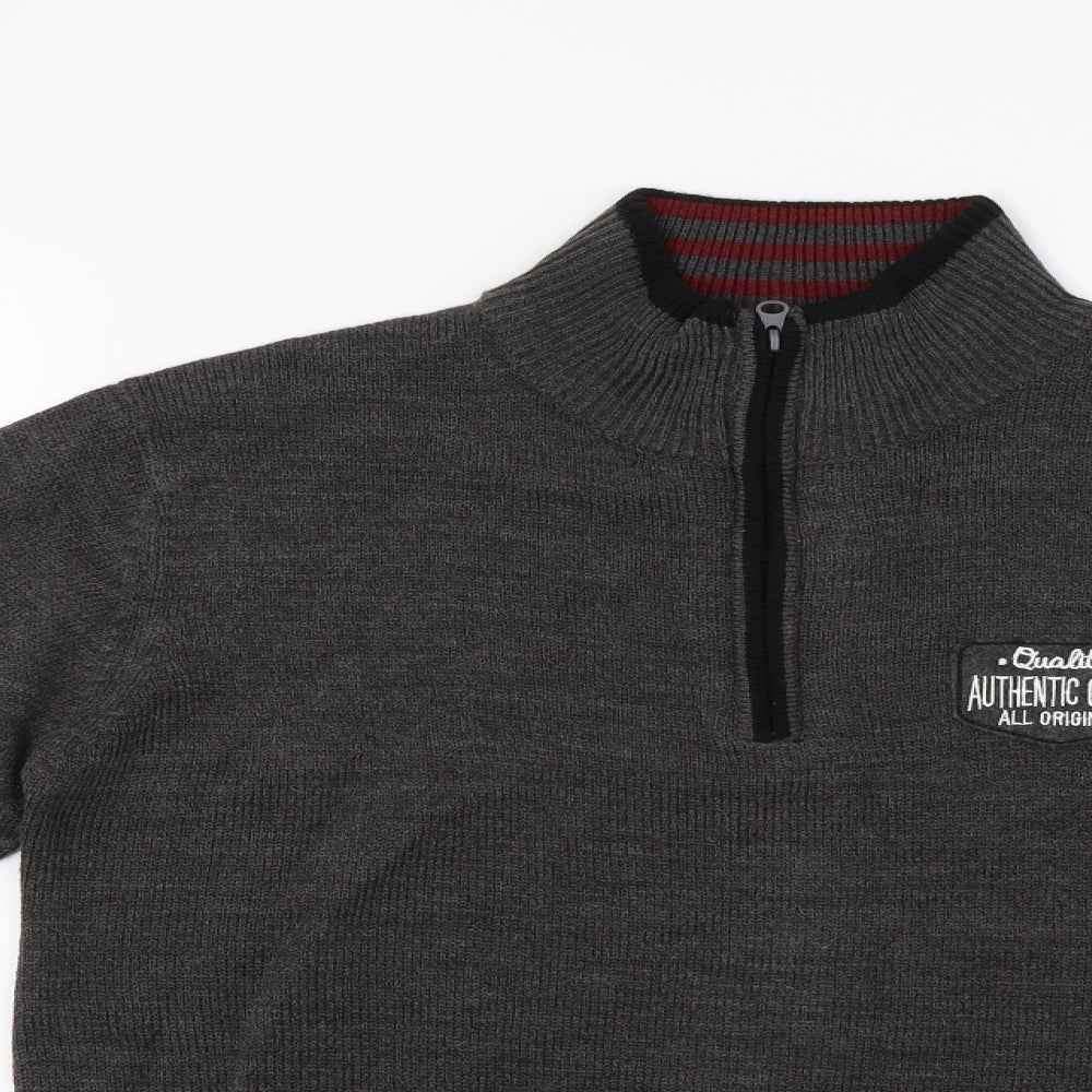 Norsons Mens Grey   Henley Jumper Size M
