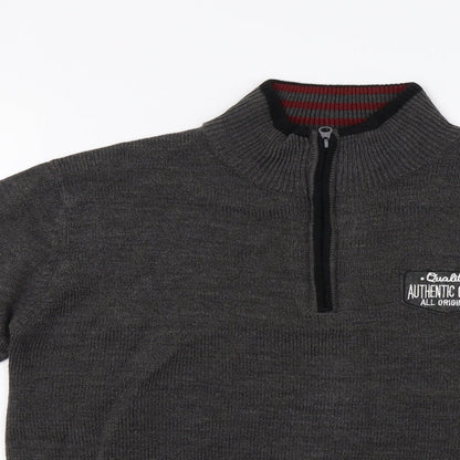 Norsons Mens Grey   Henley Jumper Size M