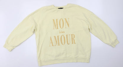 F&F Womens Yellow   Pullover Jumper Size 14